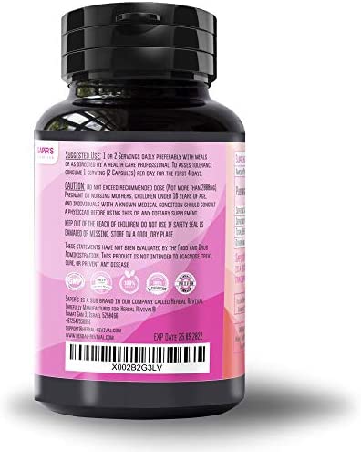 Natural Pueraria Mirifica Capsules 2000mg Daily - Breast Enhancement Pills for Women - Breast Growth Pills, Breast Enhancers, Vaginal Health, Menopause Relief, Skin and Hair Health 90 Veggie Capsules