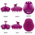 HEETA Hair Scalp Massager Shampoo Brush 2 Pack, Soft Silicone Bristles to Remove Dandruff, Waterproof Hair Scrubber for Both Wet Dry Hair, Suitable for Men & Women (Black & Purple)