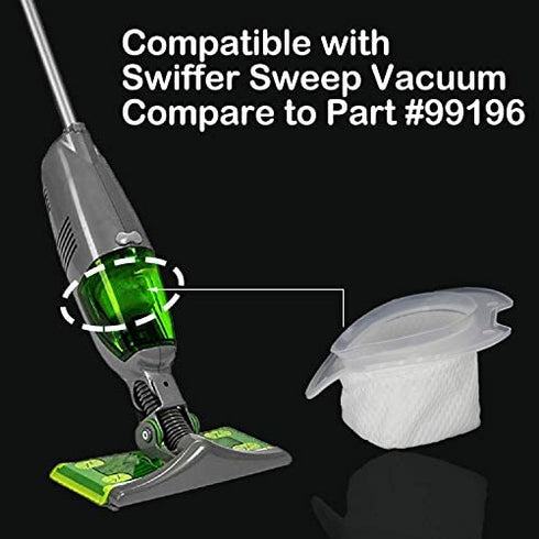 YUEFENG Vacuum Replacement Filters Compatible with Swiffer Sweep and Vac. Compare to Part #99196 (Pack of 6)