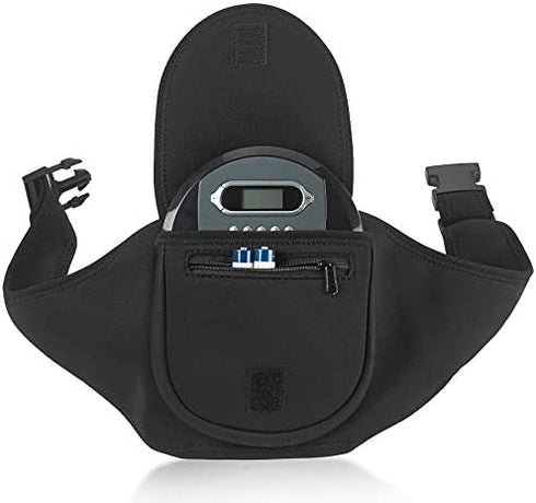 Deluxe Portable CD Player Holder Case with Belt - Black - for Exercise, Yoga, Hiking or Biking