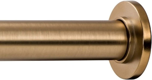 Ivilon Tension Curtain Rod - Spring Tension Rod for Small Windows or Shower, 16 to 24 Inch. Warm Gold