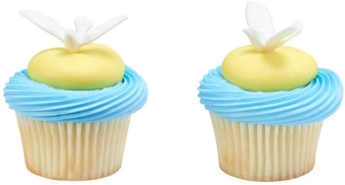 White Dove Cupcake Cake Picks - 24 pc