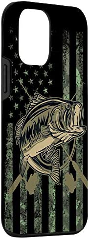 iPhone 12 mini Camo American Flag Bass Fishing Gift Love Fishing Fisherman Case