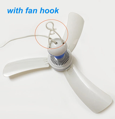 Portable Ceiling Fan Mini USB Tent Fans for Camping, Outdoor Hanging Gazebo Tents Ceiling Canopy Fan DC 5V Compatible Battery Power