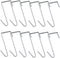 12 Pack White Smart Over The Door Hook,2 Side Metal Z Hooks,S Hooks for Hanging Coats,Bags,Towels for Bathroom,Kitchen,Office