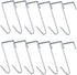 12 Pack White Smart Over The Door Hook,2 Side Metal Z Hooks,S Hooks for Hanging Coats,Bags,Towels for Bathroom,Kitchen,Office