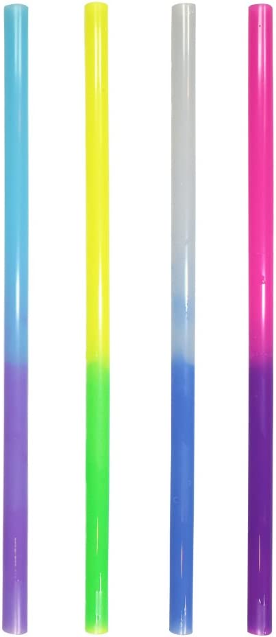 Color Changing Reusable Plastic Straw, Set of 24, Multicolor, Eco-Friendly and BPA Free - Made in USA