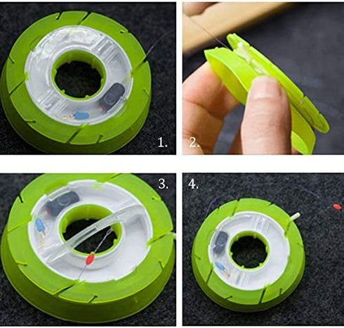 10 Pcs Silicone Fishing Line Storage Holders Fishing Snell Rigs Gear Spool Tenkara Line Keeper, Random Color