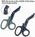 EFORCAR Medical Shears, Trauma Bandage Scissors,EMT Paramedics Nurses First aid Sharp Stainless Steel Saw Tooth Black Green Scissors,(2 Pack)