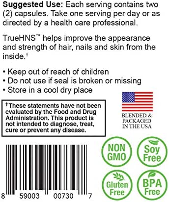 True-HNS Hair Skin Nail Cynatine Keratin Supplement - Hair Skin & Nails Support