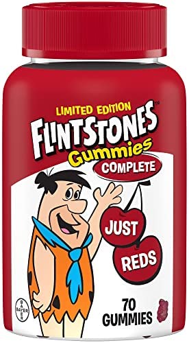 Flinstones Flintstones Complete Gummies Kids Vitamin, Just Reds, Cherry, 70 Count