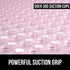 Gorilla Grip Patented Shower Stall Mat, 21x21, Machine Washable, Square Bathroom Bath Tub Mats for Stand up Showers and Small Bathtubs, Drain Holes Keep Floor Clean, Suction Cups, Light Pink