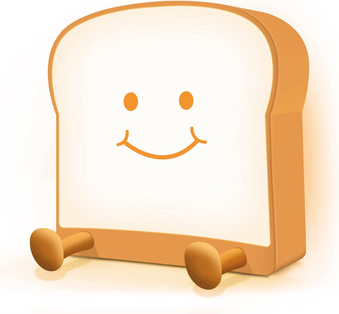 Cute Toast Night Light, Bread LED Night Lamp, Rechargeable, Timer and Dimmable, Portable Bedside Nightlight with Mobile Phone Stand, for Teens Girl Boy Children Kid College Student, Birthday Gift
