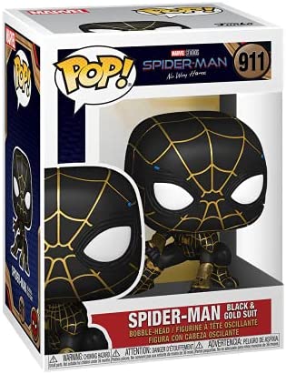 Funko POP Marvel: Spider-Man: No Way Home - Spider-Man in Black and Gold Suit, 3.75 inches, (56827)