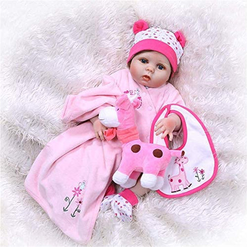 Pedolltree Reborn Baby Doll Girl Clothes 55 cm for 20-23 inch Reborn Dolls Clothing Outfit 7 Pieces Sets