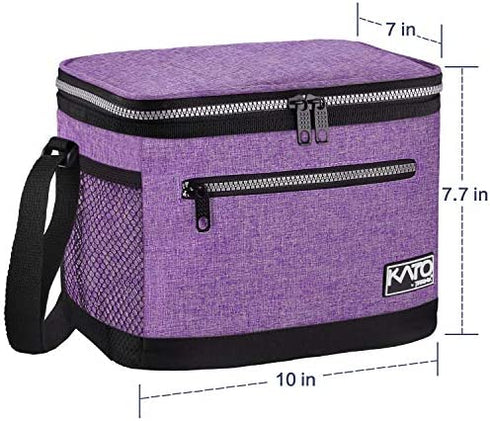 Insulated Lunch Bag for Women Men, Leakproof Thermal Reusable Lunch Box for Adult & Kids by Tirrinia, Lunch Cooler Tote for Office Work, Purple