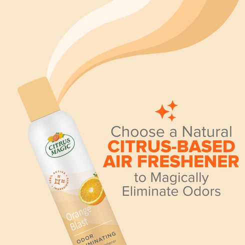 Citrus Magic Natural Odor Eliminating Air Freshener Spray, Orange Blast, 3-Ounce, Pack of 3