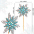 Ercadio 24 Pack Snowflake Cupcake Toppers Double Layers Silver and Blue Winter Theme Cupcake Picks Baby Shower Kids Birthday Party Christmas Cake Decorations Supplies