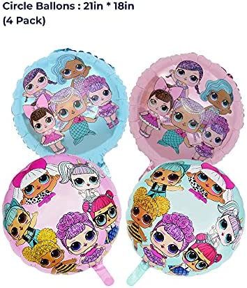 CLEVER WAREHOUSE 13 Pcs LOL Party's Helium Balloons for Children Birthday Doll Balloons Decorations For Children's Party Supplies