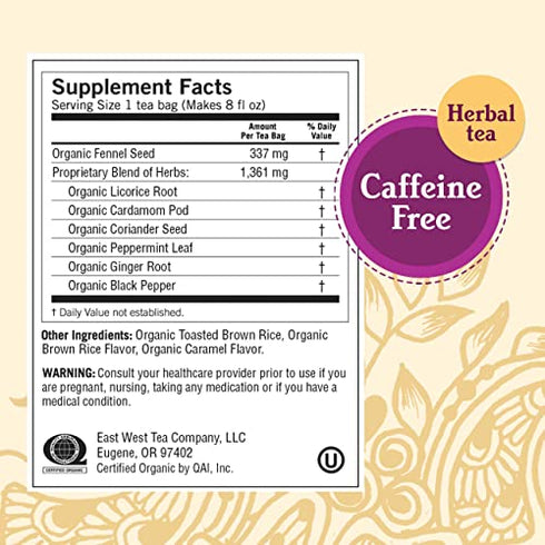 Yogi Tea - Stomach Ease (6 Pack) - Supports Healthy Digestion with Peppermint, Licorice Root, and Ayurvedic Herbs - Caffeine Free - 96 Organic Herbal Tea Bags