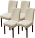 Genina Chair Covers for Dining Room Set of 4 Chair Covers Dining Chair Slipcovers Stretch Kitchen Parsons Chair Covers,Beige