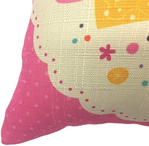 YOUR SMILE Mother's Day Cotton Linen Square Decorative Throw Pillow Case Cushion Cover 18x18 Inch(45CM*45CM) (Best mom Ever)