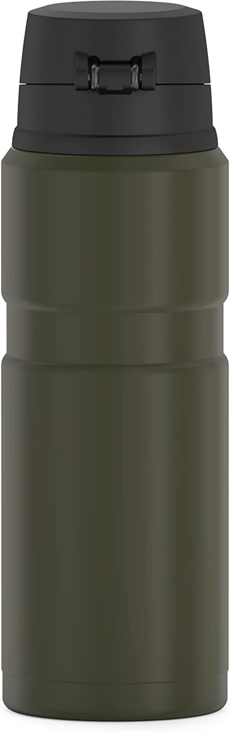 THERMOS Stainless King Vacuum-Insulated Drink Bottle, 24 Ounce, Matte Green