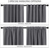 PONY DANCE Gray Blackout Curtains - Window Curtain Treatments Thermal Insulated Light Blocking Drapes Back Tab/Rod Pocket Short Curtain Panels for Bedroom & Kitchen, 42 W x 45 L, Grey, 1 Pair