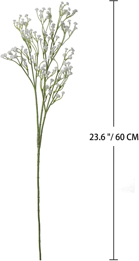 12 Pcs Baby's Breath Artificial Flowers Bulk 3 Branches Faux Baby Breath Plastic Flowers Fake Gypsophila Flower Arrangement for Crafts Fake Flowers Bouquet for Wedding Home Decor White Baby Breath