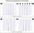 PONY DANCE Short Window Curtains 36 - Kitchen Tiers Valances Light Filter Rod Pocket Back Tab Drapes Blinds Match with Panels, 42 W x 36 in L, Pure White, 2 Pieces
