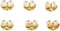 Orgrimmar 14K Gold Earring Backs Yellow Ear Locking for Stud Ear Rings (3 Pairs)