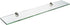 Spancraft Glass Peacock Glass Shelf, Brushed Steel, 4.75 x 24