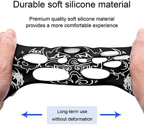 Xbox-One Controller Skin, BRHE Anti-slip Silicone Cover Protector Case Accessories Set for Microsoft Xbox 1 Gamepad Joystick with 2 Thumb Grips Caps (White)