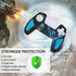 SIKEMAY PS5 Controller Cover Skin, Anti-Slip Thicken Silicone Protective Cover Case Perfectly Compatible with Playstation 5 Dualsense Controller Grip with 10 x Thumb Grip Caps (Black-Blue)
