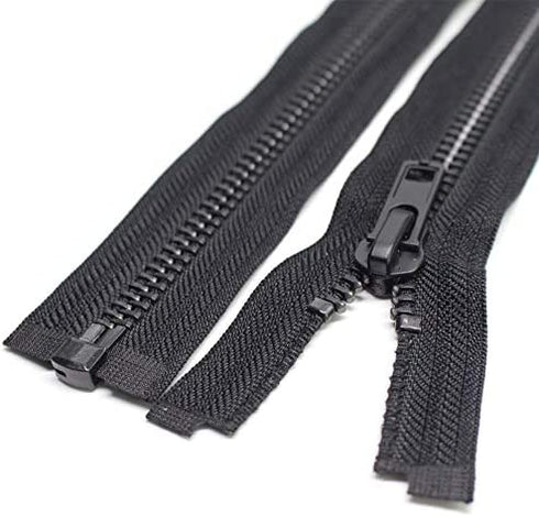 MebuZip #8 30 Inch Black Nickel Teeth Separating Jacket Zipper Right Handed Zipper Heavy Duty Metal Zippers for Men's Jackets Coats Sewing (30" RH)