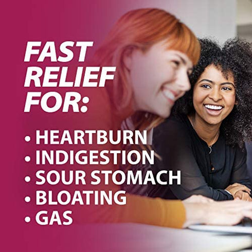Rolaids Advanced Antacid Plus Anti-Gas Softchews, 28 Count, Mixed Berry, Heartburn and Gas Relief