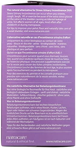 Natracare Dry & Light, Slim, Natural and Absorbent Pads with Organic Cotton Cover for Light Urinary Incontinence (1 Pack, 20 Pads Total)