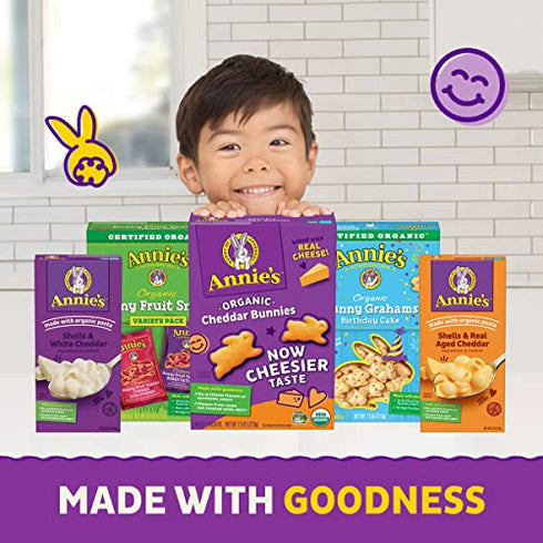Annie's Organic Variety Pack, Cheddar Bunnies, Bunny Grahams, Cheddar Squares, 12 Pouches