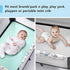 TILLYOU 2 Pack Mini Crib Sheets - Fitted Crib Sheet for Stretchy Jersey Knit Portable Mini Crib, Play Yard, Playpen, Playard Bedding Sheet for Boy Girl, Light Green & Light Gray