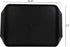 Vababa Black Plastic Fast Food Serving Trays, 4-Pack, 16.8-INCH x 12-INCH