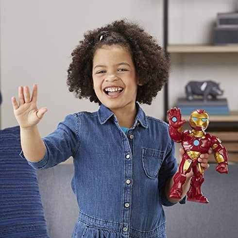 Playskool Heroes Marvel Super Hero Adventures Mega Mighties Iron Man Collectible 10-Inch Action Figure, Toys for Kids Ages 3 and Up , Brown