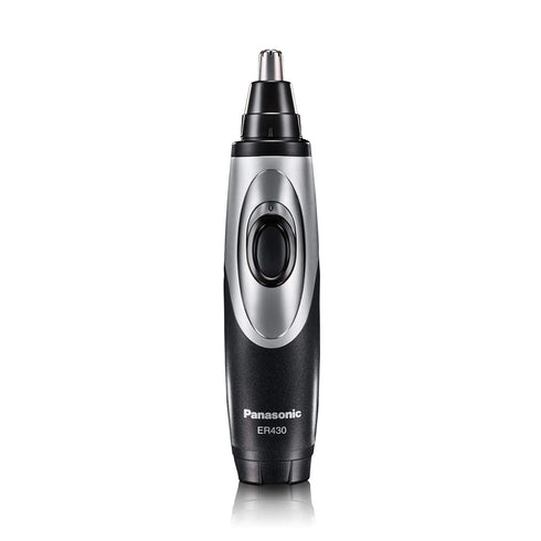 Panasonic Ear and Nose Hair Trimmer for Men with Vacuum Cleaning System, Dual-Edge Blades for Efficient Cutting, Wet/Dry, Battery Operated – ER430K (Black)
