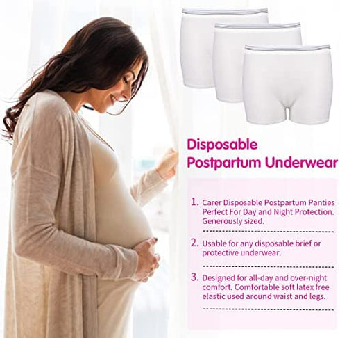Washable Mesh Pants 4 Pack Disposable Postpartum Underwear Panties for Women Hospital Provide Surgical Recovery,Incontinence, Maternity (L/XL(13-39 in))