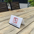 dealzEpic - Do Not Touch Table Top Sign | Clear White Acrylic Double-Sided Tabletop Sign - 4.1x2.6 inches | Set of 2
