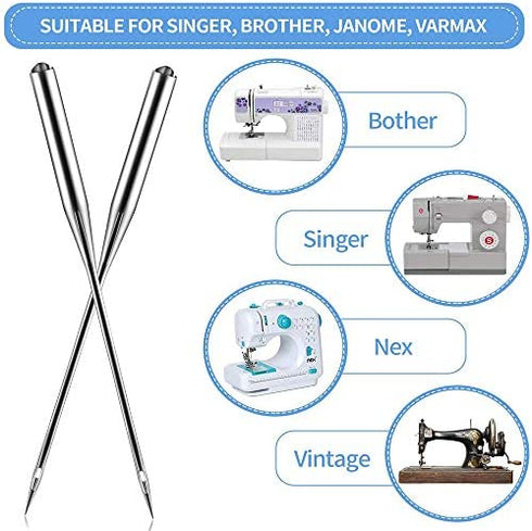 Sewing Machine Needles, 50 Count, Universal Regular Point for Singer, Brother, Janome, Varmax, Sizes HAX1 65/9, 75/11, 90/14, 100/16, 110/18