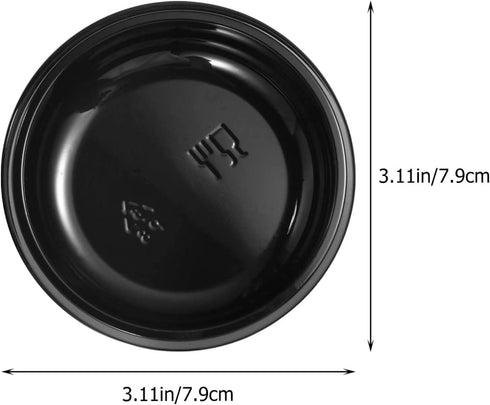 Cabilock 100Pcs Disposable Sauce Dish Dipping Sauce Dishes Round Soup Plate Soy Sauce Dishes Seasoning Dish for BBQ, Salad, Tomato Sauce