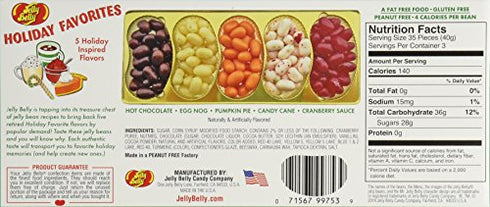(Set/2) Jelly Belly Christmas Holiday Favorite Flavored Candy Beans Gift Box