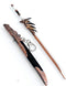 Monster Hunter World Iceborne Metal Monster Rathalos Sword Weapon Model Action Figure Arts Toys Collection Gift Party Supplies Present Kids (Bronze)