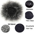 THEMIS HAIR Afro Puff Drawstring Ponytail For Black Women , High Puff Drawstring Short Ponytail Bun For Natural Hair , Afro Kinky Curly Ponytail Hairpieces With Clip In Color Smoky Gray