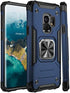 IKAZZ Galaxy S9 Case,Samsung S9 Cover Dual Layer Soft Flexible TPU and Hard PC Anti-Slip Full-Body Rugged Protective Phone Case with Magnetic Kickstand for Samsung Galaxy S9 Blue